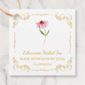  zelfgemaakte Echinacea Tea Square Hang Label (Voorkant)