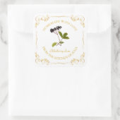 Zelfgemaakte Elderberry Jam Square Label (Tas)