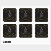  Zelfgemaakte Elderberry Jam Square Label (Vel)