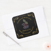  Zelfgemaakte Elderberry Jam Square Label (Envelop)