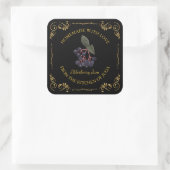  Zelfgemaakte Elderberry Jam Square Label (Tas)