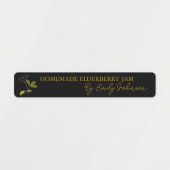 Zelfgemaakte Elderberry Jam Thin Seal Label (Design 2)