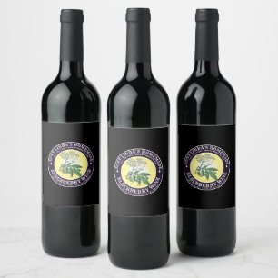  Zelfgemaakte Elderberry wijnlabel Sjabloon Wijn Etiket