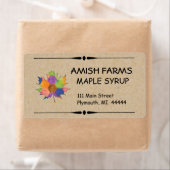 Zelfgemaakte esdoornsiroop Verzendlabel (Insitu)