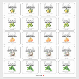 Zelfgemaakte extracten uit de keuken Klein Sticker
