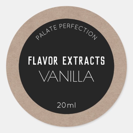 Zelfgemaakte extractielabels ronde sticker (Voorkant)