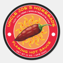  Zelfgemaakte Flaming Hot Sauce Label Sjabloon