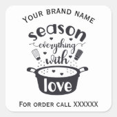 Zelfgemaakte food business sticker (Voorkant)