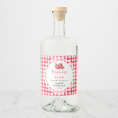 Zelfgemaakte Frambozensiroop Fles Etiket (Voorkant)