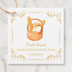  zelfgemaakte Fresh Bread Square Hang Label