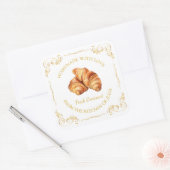  zelfgemaakte Fresh Croissant Square Label (Envelop)