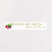 Zelfgemaakte Gemengde Berry Jam Thin Label (Design 1)