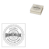 Zelfgemaakte  gepersonaliseerde label houten stemp 	rubberstempel (Gestempeld)