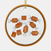 Zelfgemaakte gezouten karamels snoepjes Snoep gema Keramisch Ornament (Voorkant)