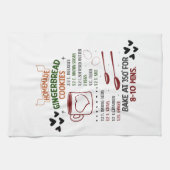 Zelfgemaakte Gingerbread Cookie Recept Kerstcadeau Theedoek (Horizontaal)