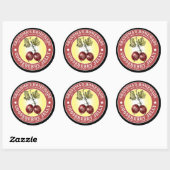 Zelfgemaakte Gooseberry Jelly Sjabloon Ronde Sticker (Vel)