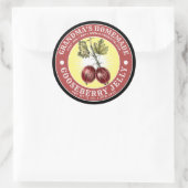 Zelfgemaakte Gooseberry Jelly Sjabloon Ronde Sticker (Tas)