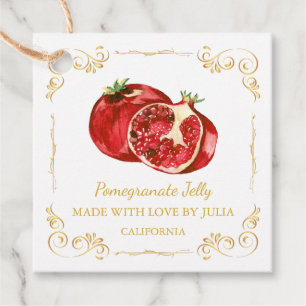  Zelfgemaakte Granaatappel Jelly Square Hang Label