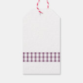 Zelfgemaakte Grape Jam met geruit patroon Cadeaulabel (Achterkant)