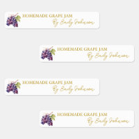 Zelfgemaakte Grape Jam Thin Label