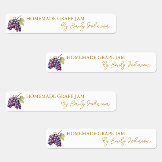 Zelfgemaakte Grape Jam Thin Label (Groep)