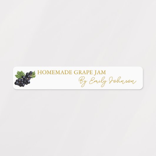 Zelfgemaakte Grape Jam Thin Seal Label (Design 1)