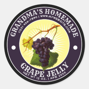  Zelfgemaakte Grape Jelly Label Sjabloon