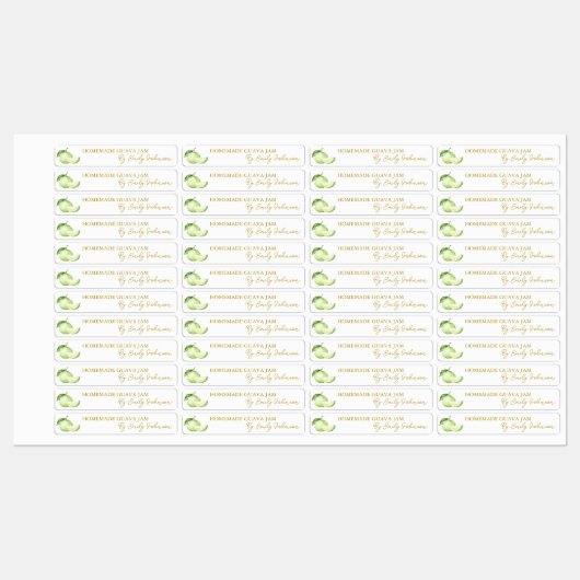 Zelfgemaakte Guava Jam Thin Label (Vel)