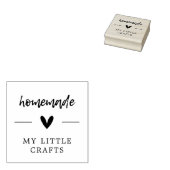 Zelfgemaakte Hand Letterschrift Eenvoudig Hart Rubberstempel (Gestempeld)
