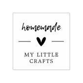 Zelfgemaakte Hand Letterschrift Eenvoudig Hart Rubberstempel (Afrduk)