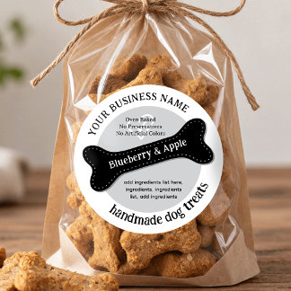 Zelfgemaakte Hondenkoekjes Dierenkoekjes Ingredien Ronde Sticker