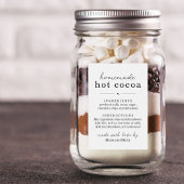 Zelfgemaakte Hot Cacao Mix Gift Label Voedselcontainer Etiket