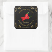  zelfgemaakte Hot Chili Sauce Square Label (Tas)
