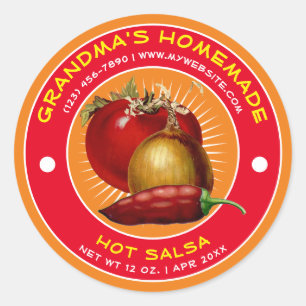  Zelfgemaakte Hot Salsa Label Sjabloon