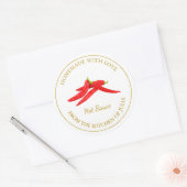 Zelfgemaakte Hot Sauce Etiket | Wit (Envelop)