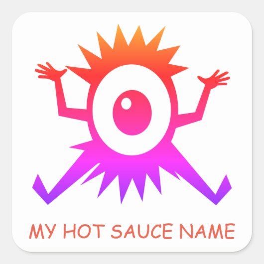 Zelfgemaakte Hot Sauce Label Stickers (Voorkant)