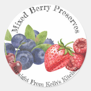 Zelfgemaakte Ingeblikte Gemengde Bes Etiket