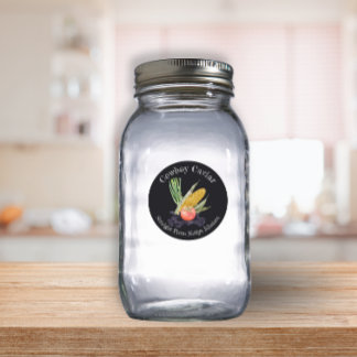 Zelfgemaakte Ingemaakte Cowboy Caviar Voedsetlabel Ronde Sticker