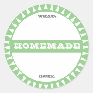 zelfgemaakte inmaakpot schrijf op pastel cute ronde sticker