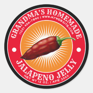 Zelfgemaakte Jalapeno Jelly Label Sjabloon