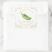  zelfgemaakte Jalapeno Jelly Square Label (Tas)