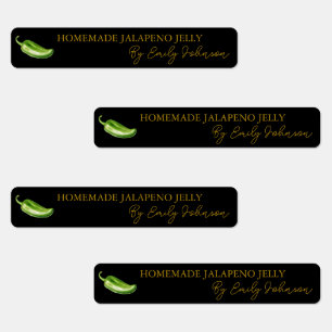 Zelfgemaakte Jalapeno Jelly Thin Label