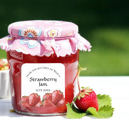 Zelfgemaakte Jelly Strawberry Jam Jar Label Sticke