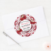 Zelfgemaakte kersenjam gepersonaliseerd ronde sticker (Envelop)