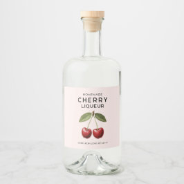 Zelfgemaakte kersenlikeur etiketten  stijl