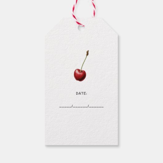 Zelfgemaakte kersenlikeur etiketten stijl cadeaulabel (Achterkant)