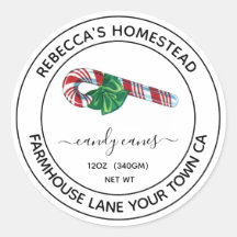 Zelfgemaakte Kerst Kerststok Labels
