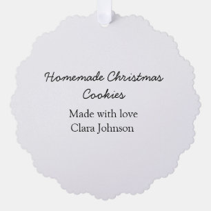 Zelfgemaakte kerstkoekjes gemaakt met liefde voeg ornament kaart