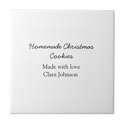 Zelfgemaakte kerstkoekjes gemaakt met liefde voeg tegeltje (Voorkant)