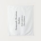 Zelfgemaakte kerstkoekjes gemaakt met liefde voeg wandkleed (Voorkant)